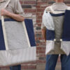 Backpack Straps blue striped carrier carried shoulder and backpack