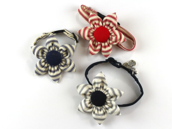 Cat Flowers all 3 on collars