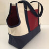 Color Block Cream Navy Blue and Burgundy