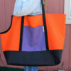 Color Block Orange Black and Purple XL