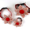 Dog Flower all red on collars