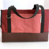 Duplex Color Block Dog Carrier Burgundy Dusty Rose and Mahogany