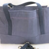 Duplex small navy with divider outside zipper