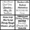Embroidery Fonts Chart