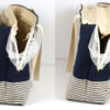 Mesh Opening Covers on Duplex Blue Striped Carrier zipped and unzipped