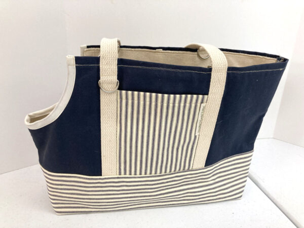 Navy Blue Stripe Small Carrier