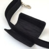 Quilted Strap Pad on Cross Body Strap Black open