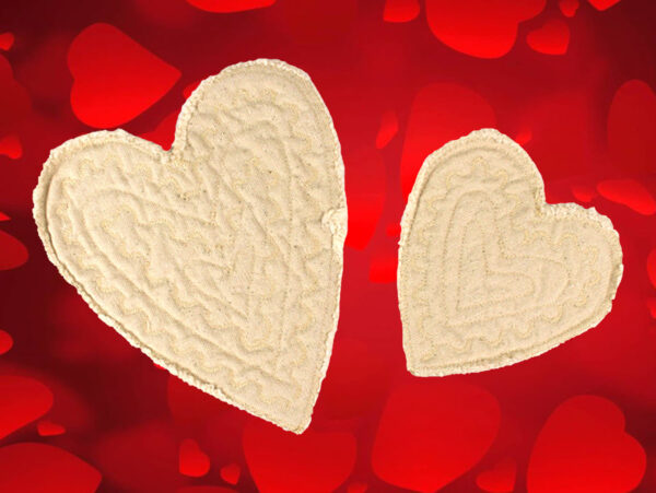 Quiltoys valentine on background