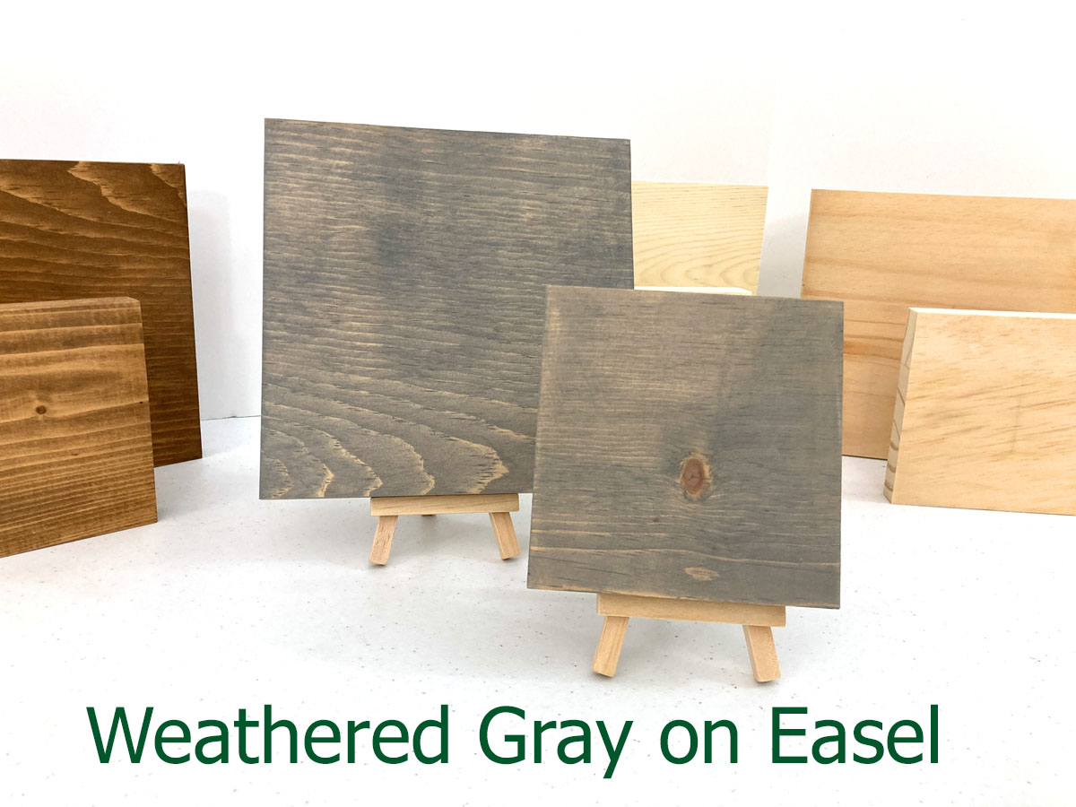 Weathered Gray on easels