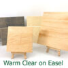 bare wood on easels