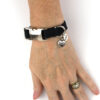 bracelet – on wrist silver black