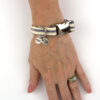 bracelet – silver – on wrist navy