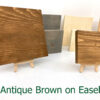 brown stain on easels