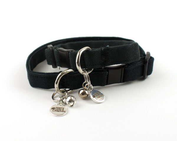 cat collars – stacked -angle black