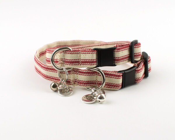 cat collars – stacked angle red