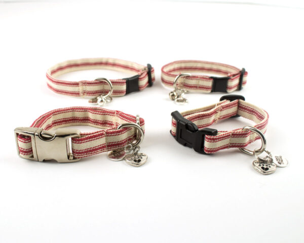 cat collars with bracelets red