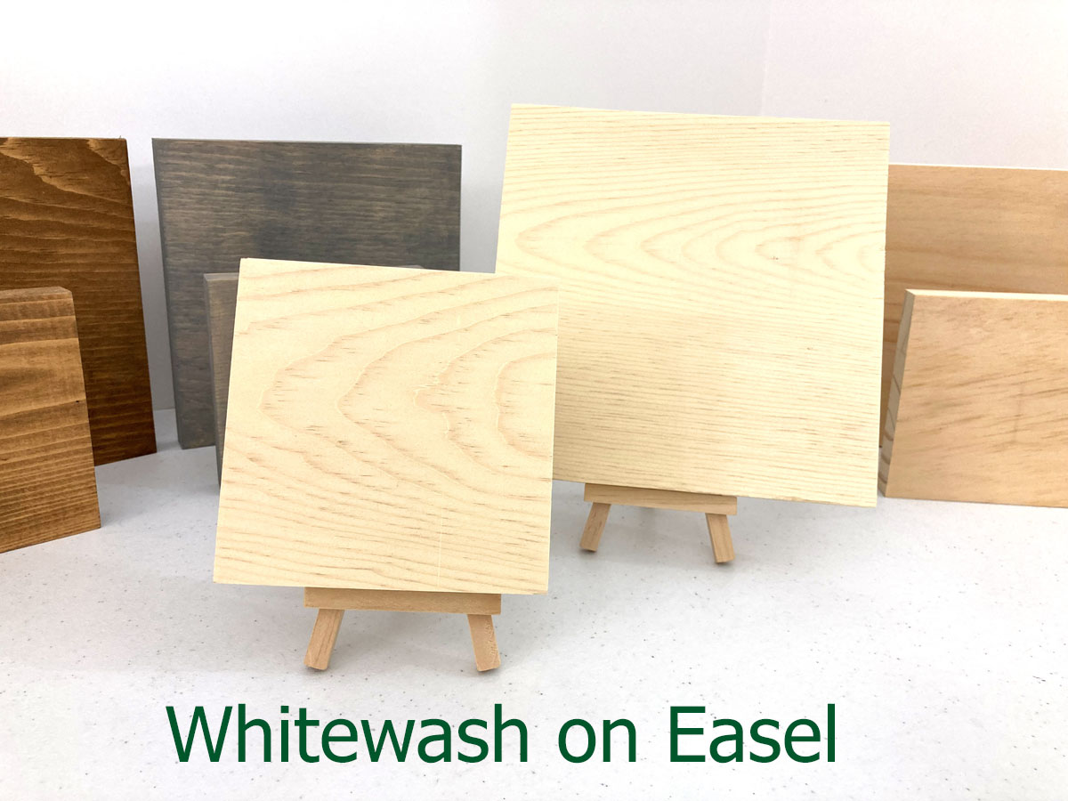 whitewash on easels